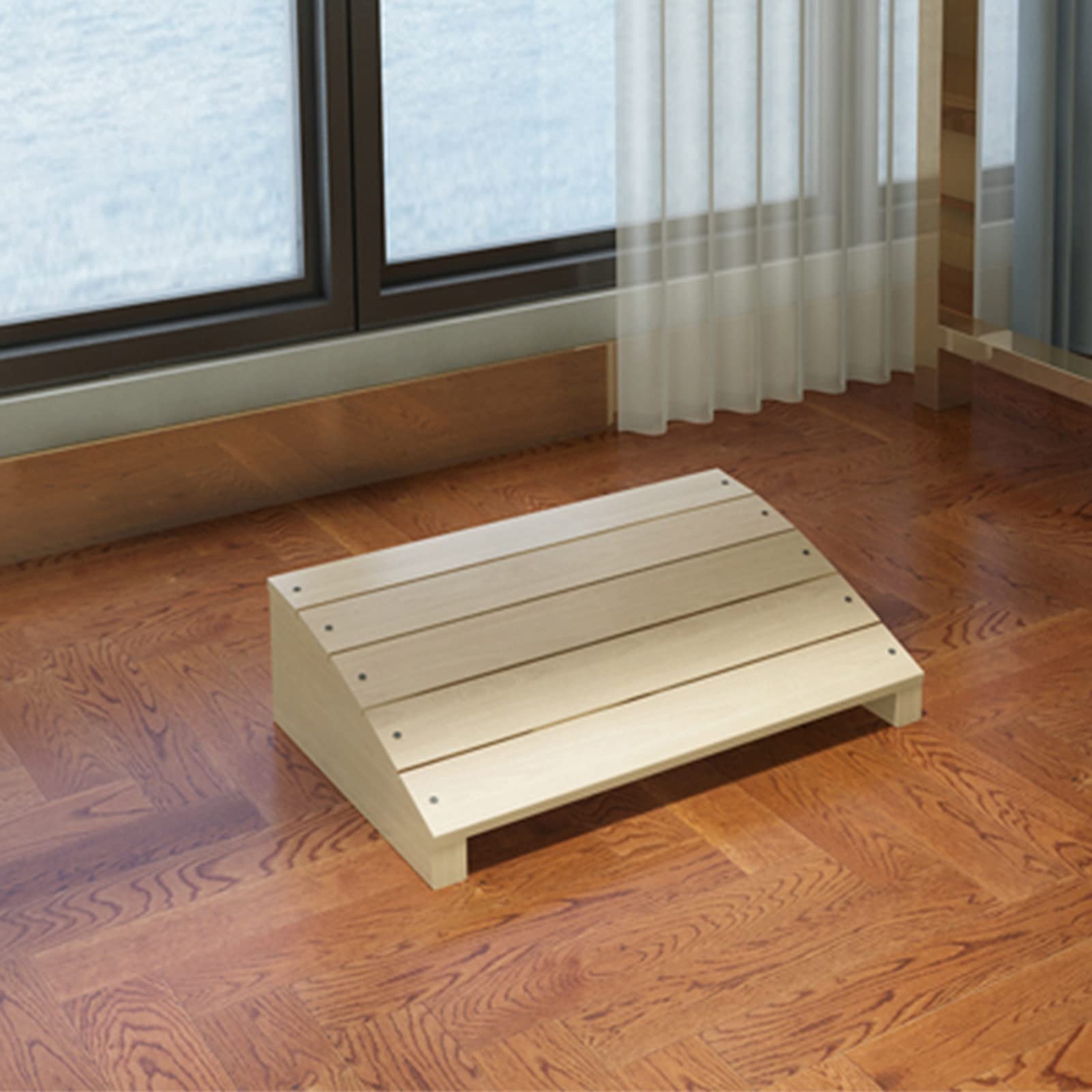 LXLA Poggiapiedi Legno Massiccio Ergonomico Poggiapiedi Inclinato Anti Scivolo, sotto La Scrivania Sgabello per Supporto per La Postura Seduta, Casa Ufficio, Regali di Natale