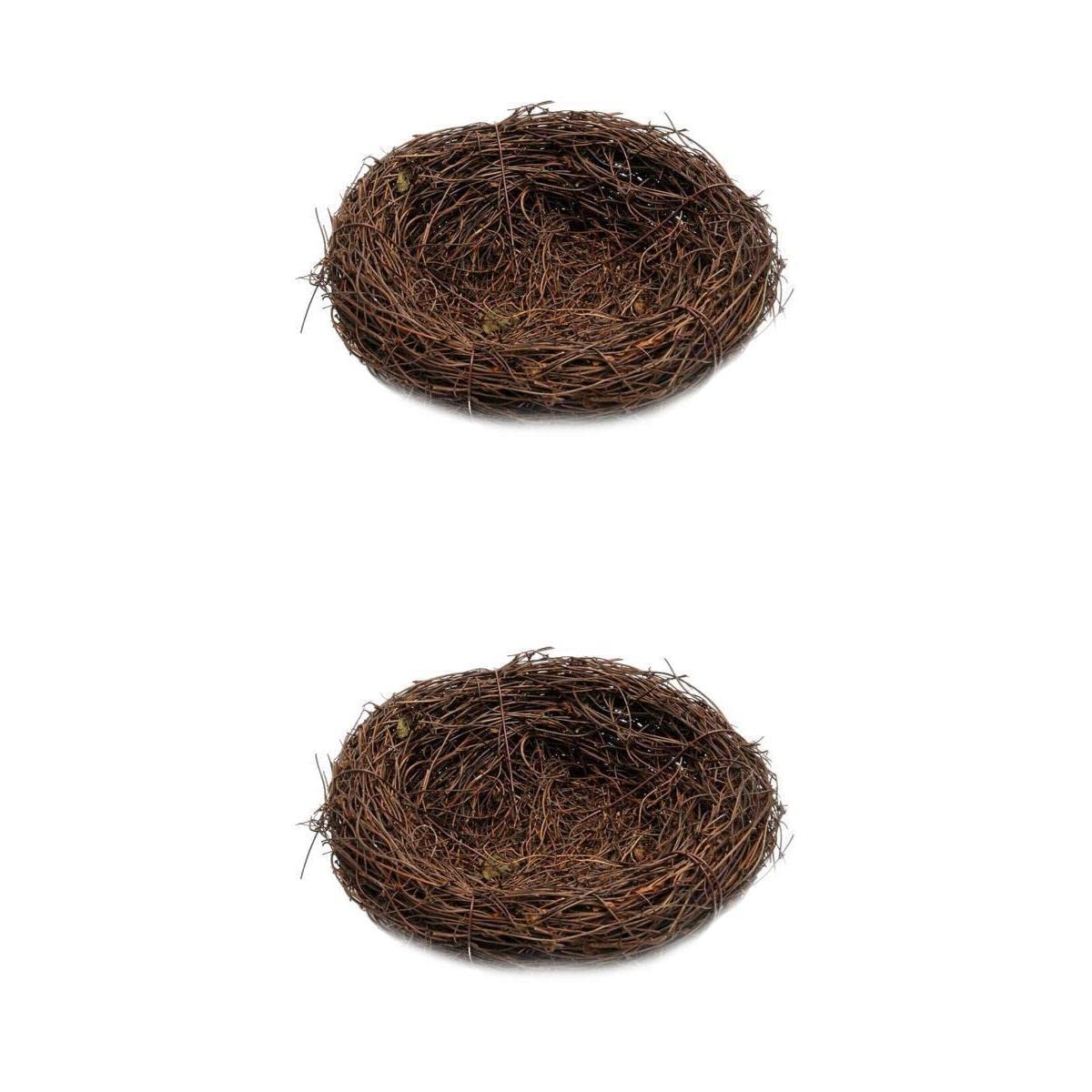 CALANDIS 2pcs Handmade Vine Bird Nest House Home Nature Craft Sill Holiday Decor | Birdhouses | Bird & Wildlife Accessories | Yard, Garden & Outdoor Living-image-9