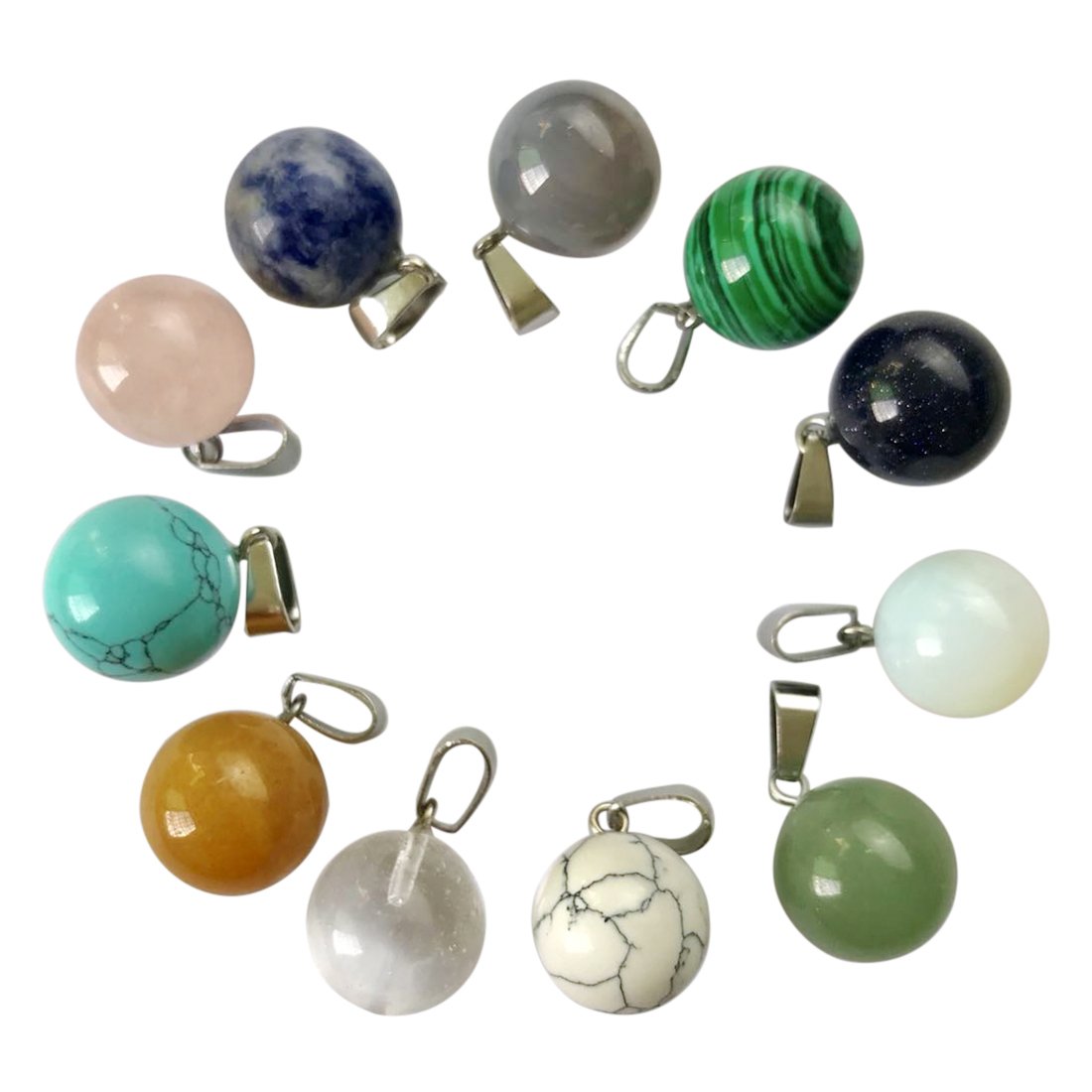 Mixed Round 14x14mm Beads for DIY Necklace Bracelet Earrings Jewelry Craft Making (10)