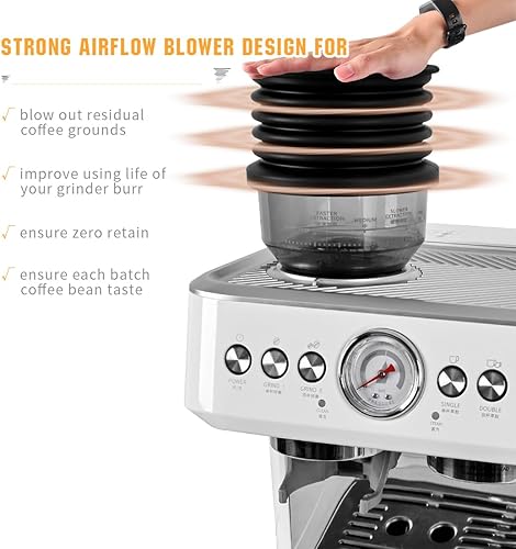 Miniatura 2 de Tapa de fuelle de silicona de dosis única compatible con Baratza Encore ESP Delonghi Raccea Macap Leo Espresso Coffee Grinder Herramientas de