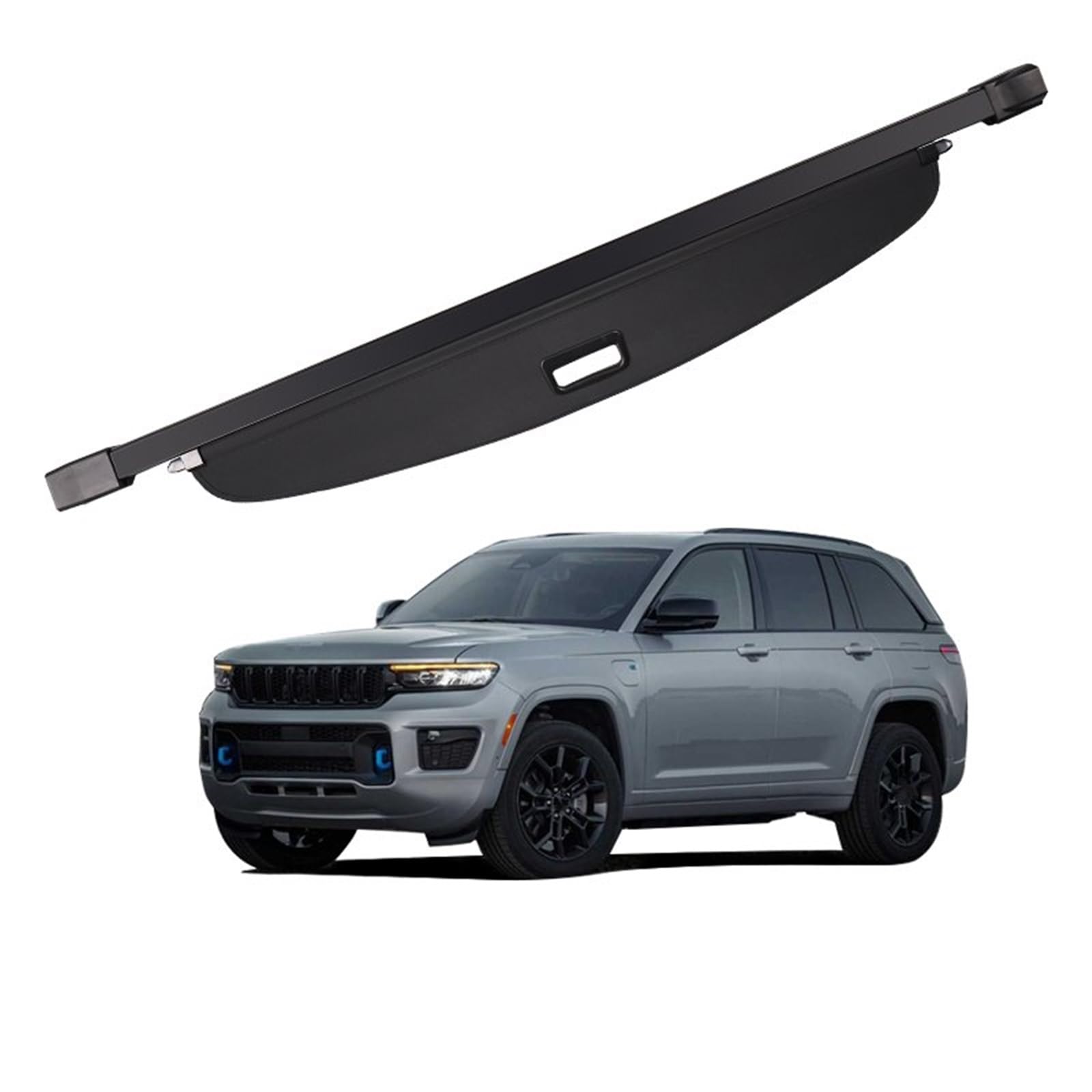 Kofferraum-Frachtabdeckung, Paketständer, Privatsphäre, Versenkbar, Für Jeep Für Grand Für Cherokee L 7 Sitze 2023+ Gepäckraumabdeckung