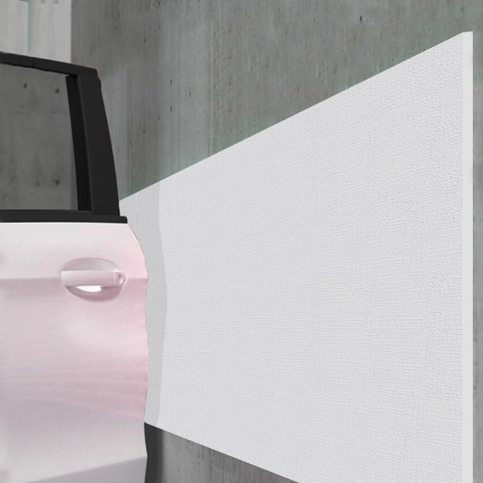 Protector Columnas Garaje, Almohadillas de Poste Engrosadas, Protector Pared Garaje Autoadhesivas, Tiras de Protección para Pilares, Paredes, Vigas(White,95cm/37in)