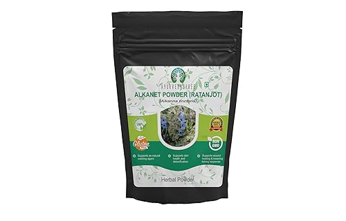 AYURVEDASHREE Polvo de raíz de Alkanet (RatanjotArnebia Nobilis) - 1.76 oz I Suministros para hacer jabón Colorante natural I Cosméticos hechos a