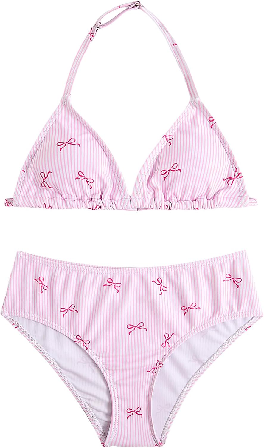 RoseSeek Girl's 2 Piece Graphic Starfish Bathing Suit Halter Triangle Swimsuit Cute Beachwear Bikini Sets