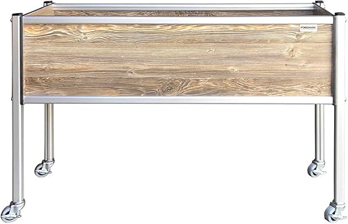 Miniatura 47 de Foreman Cama de jardín elevada con patas, caja de jardín al aire libre, maceta para exteriores, 36 pulgadas de largo x 12 pulgadas de ancho x 25