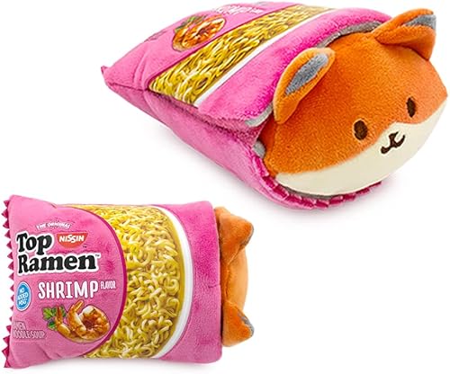 Anirollz x Nissin Top Ramen Lindo personaje de zorro Squishy Juguete de peluche - Pequeño (Foxiroll)