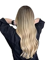 Vista 10 de Tressmatch 16 pulgadas (18 pulgadas) Remy extensiones de cabello humano clip en ombre apagado Negro/Medio/Castaña café Full Head Volumen Set 9