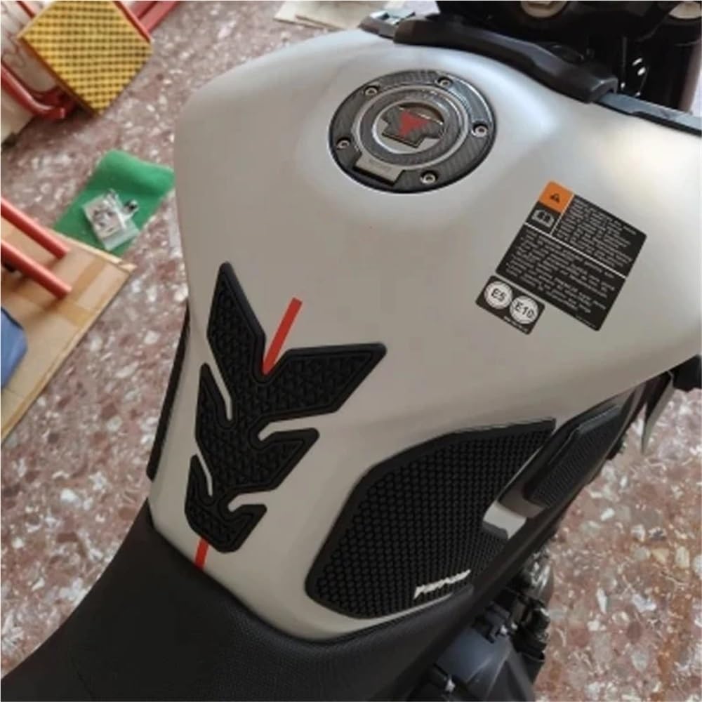 Paraserbatoio per Moto per MT09 FZ09 2013-2023 Moto Antiscivolo Lato Adesivi Serbatoio Carburante Pad Impermeabile Adesivo in Gomma(Black b)