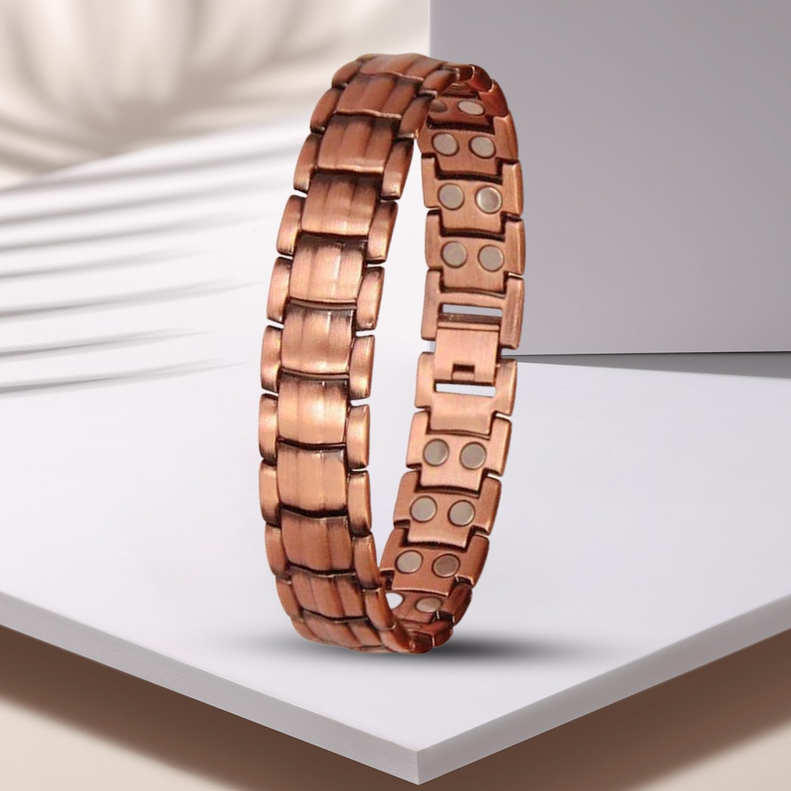 Pulsera De Cobre Para Hombres | Brazalete Magnético De Cobre Puro Joyería Relajante - Brazalete Ajustable Para Hombre Adultos Deportes Gimnasio Running Golf Tenis Viaje