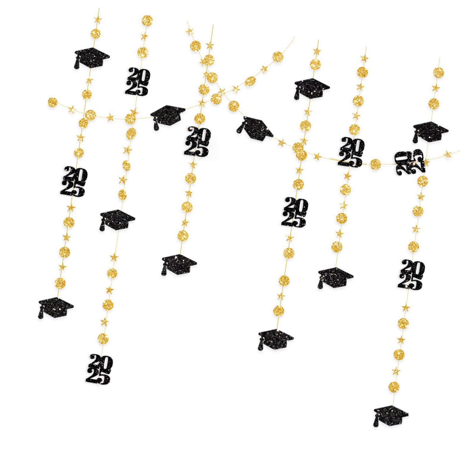 NEWFT 2025 Graduation Party Celebration Glittering Photo Background Decoration Garlands For Ceremony Party