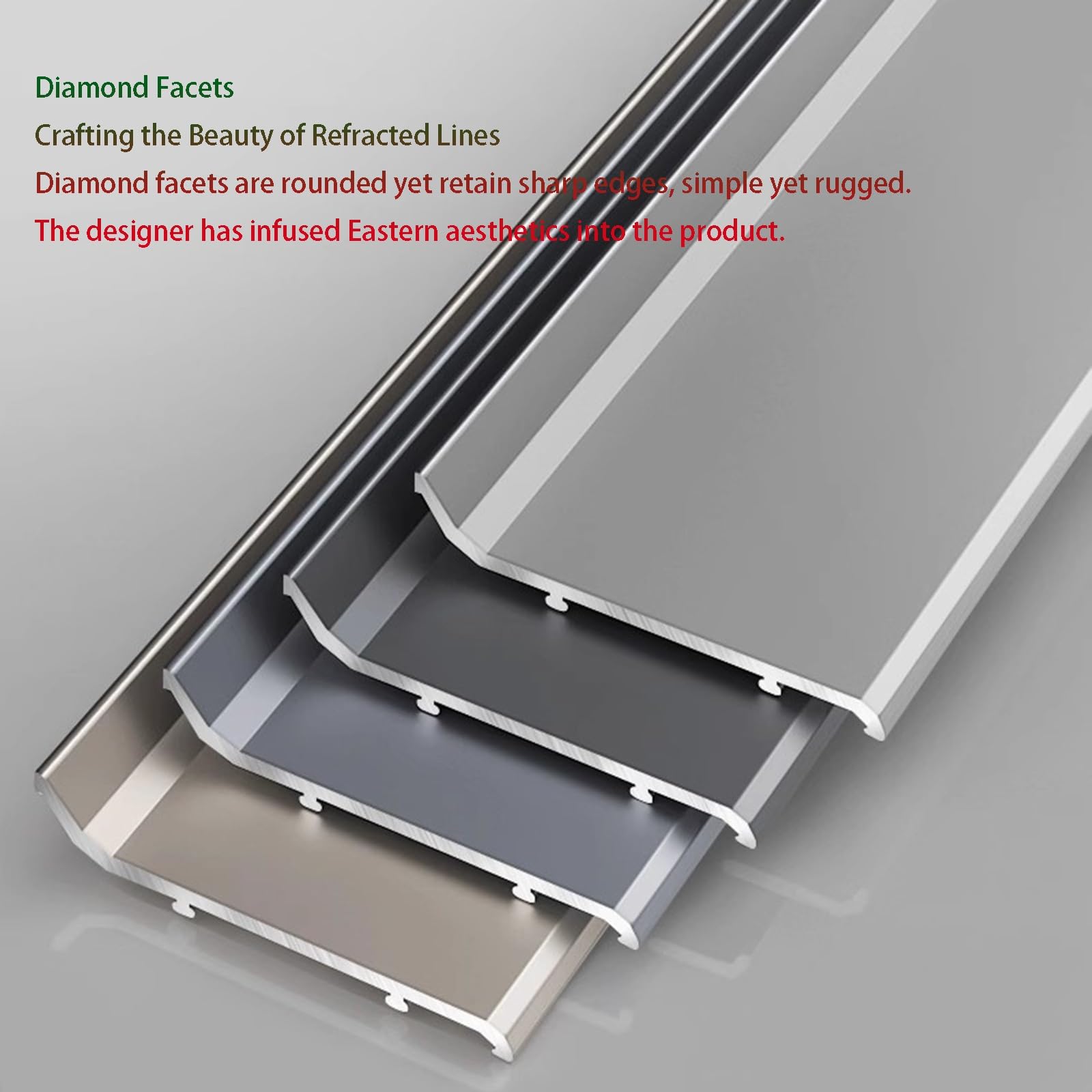 Aluminiowa listwa przypodłogowa, metalowa listwa przypodłogowa do dekoracji i naprawy ścian, wysokość 40/60/80 mm, długość 125 cm, okrągły łuk