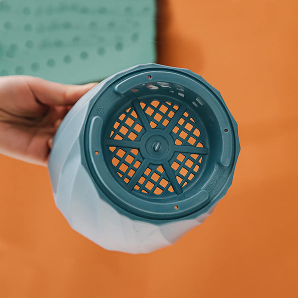 Alipis Vaso per Piante Grasse in Plastica Pp Blu, 4 Pezzi con Vassoio, Design Semplice per Casa e Decorazione Esterna, Lunga Durata