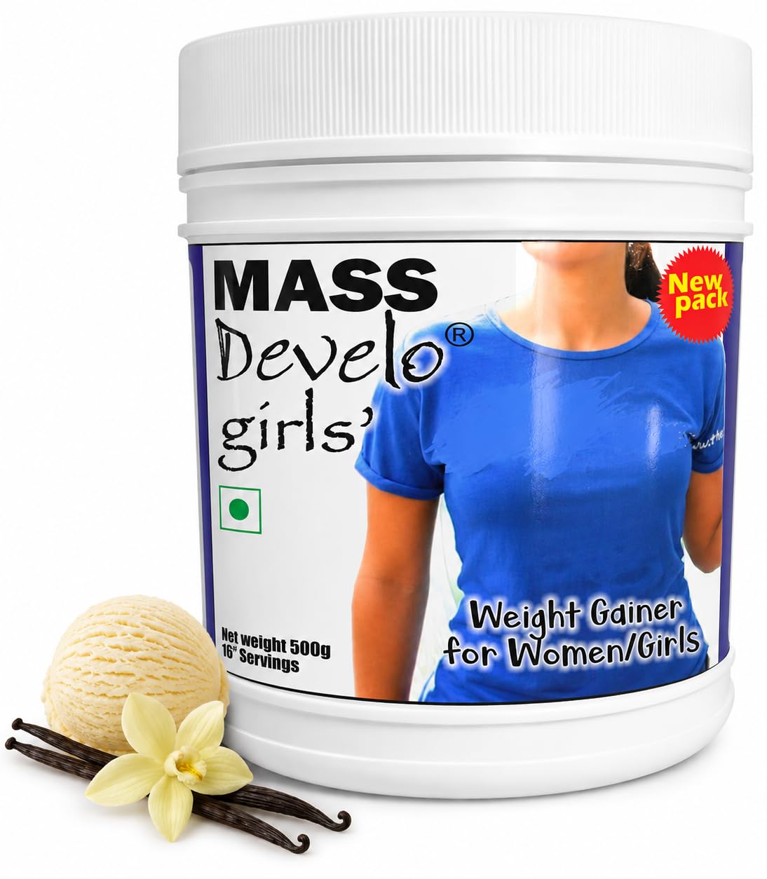 Develo Weight Mass Gainer Protein Shake for Fast Gain in women girls,Nutrition Food Supplement,with Natural Fat Energy 27 Vitamins & Minerals - 500 grams Powder Kesar Badam Flavour — Amazon image 10