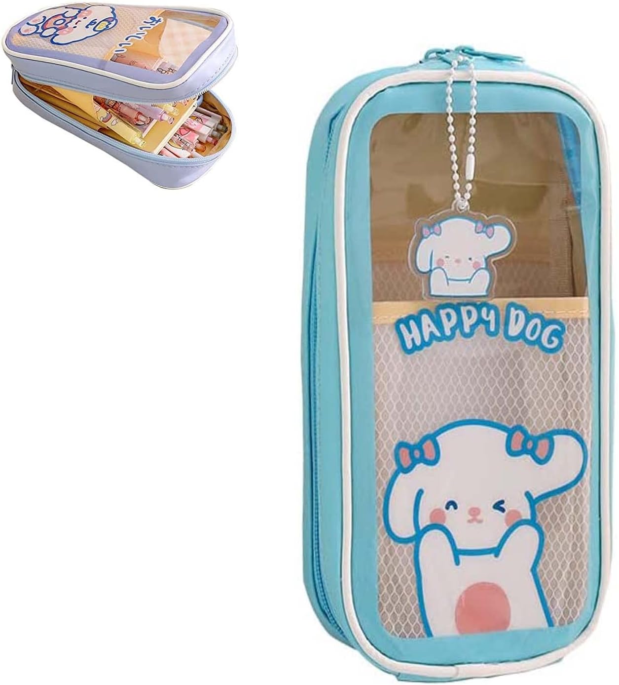 DEQP Kawaii Pencil Case, Aesthetic Cute Pencil Case for Girls, Large