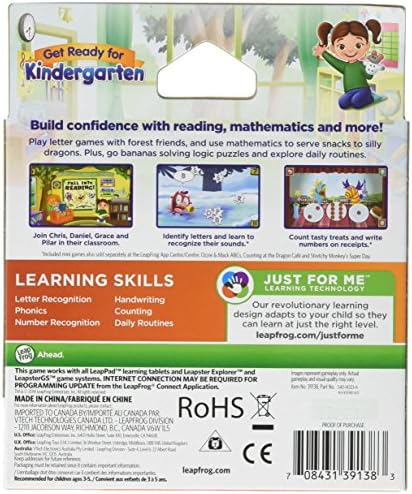 Amazon Com Leapfrog Learning Game Get Ready For Kindergarten For Leappad Ultra Leappad1 Leappad2 Leapster Explorer Leapstergs Explorer Toys Games