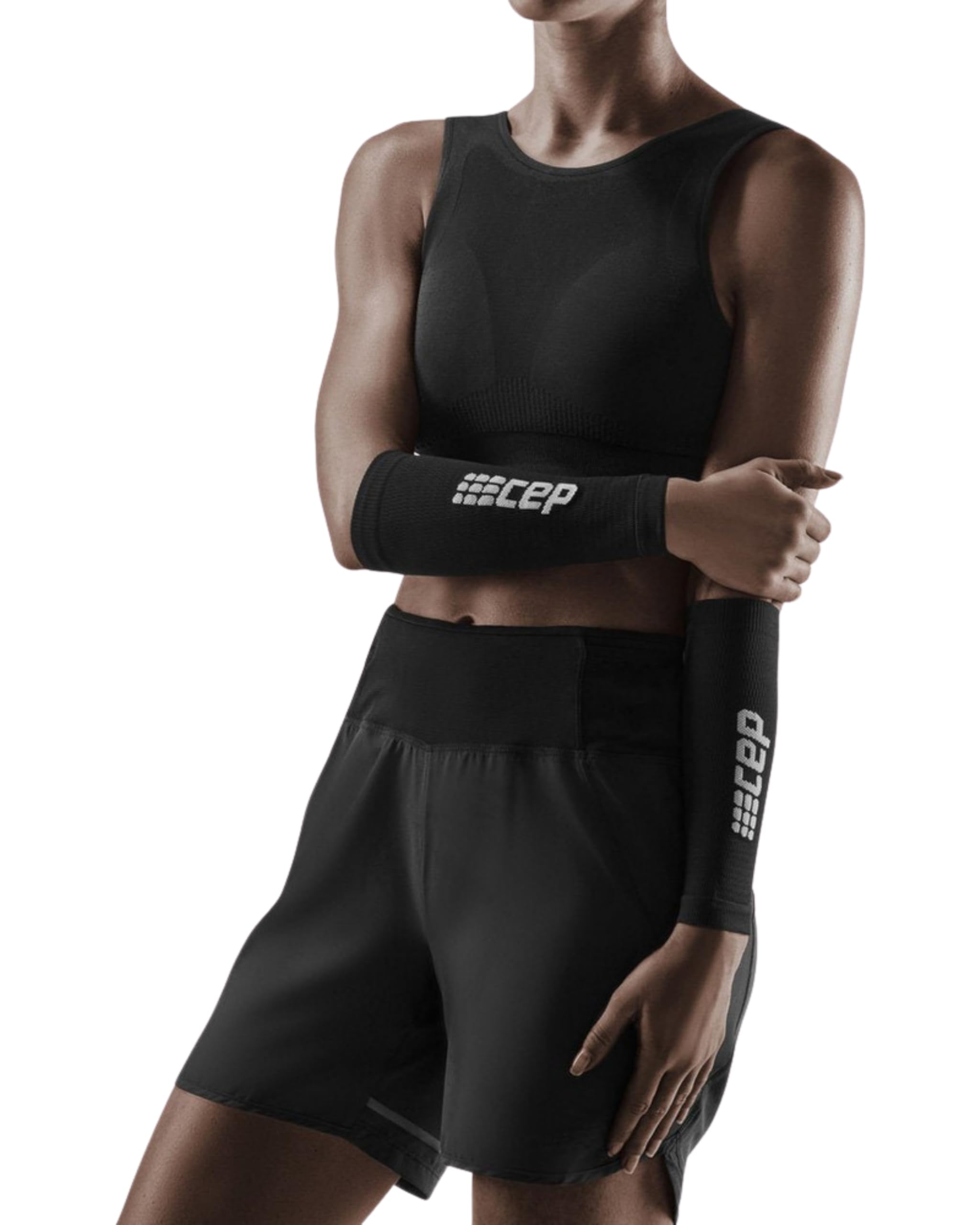 CEP Forearm Sleeves szaro-czarne - dokładnie dopasowane funkcjonalne przedramiona, rozmiar III - kolor Black - Grey