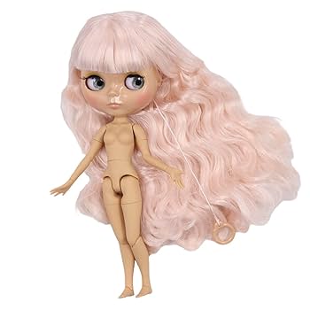 ★未使用カスタムブライス　優しい顔と可愛いお洋服　ピンクヘアバンド Amazon.co.jp: ネオ ブライス ピンクの髪、白い肌、つやつやした