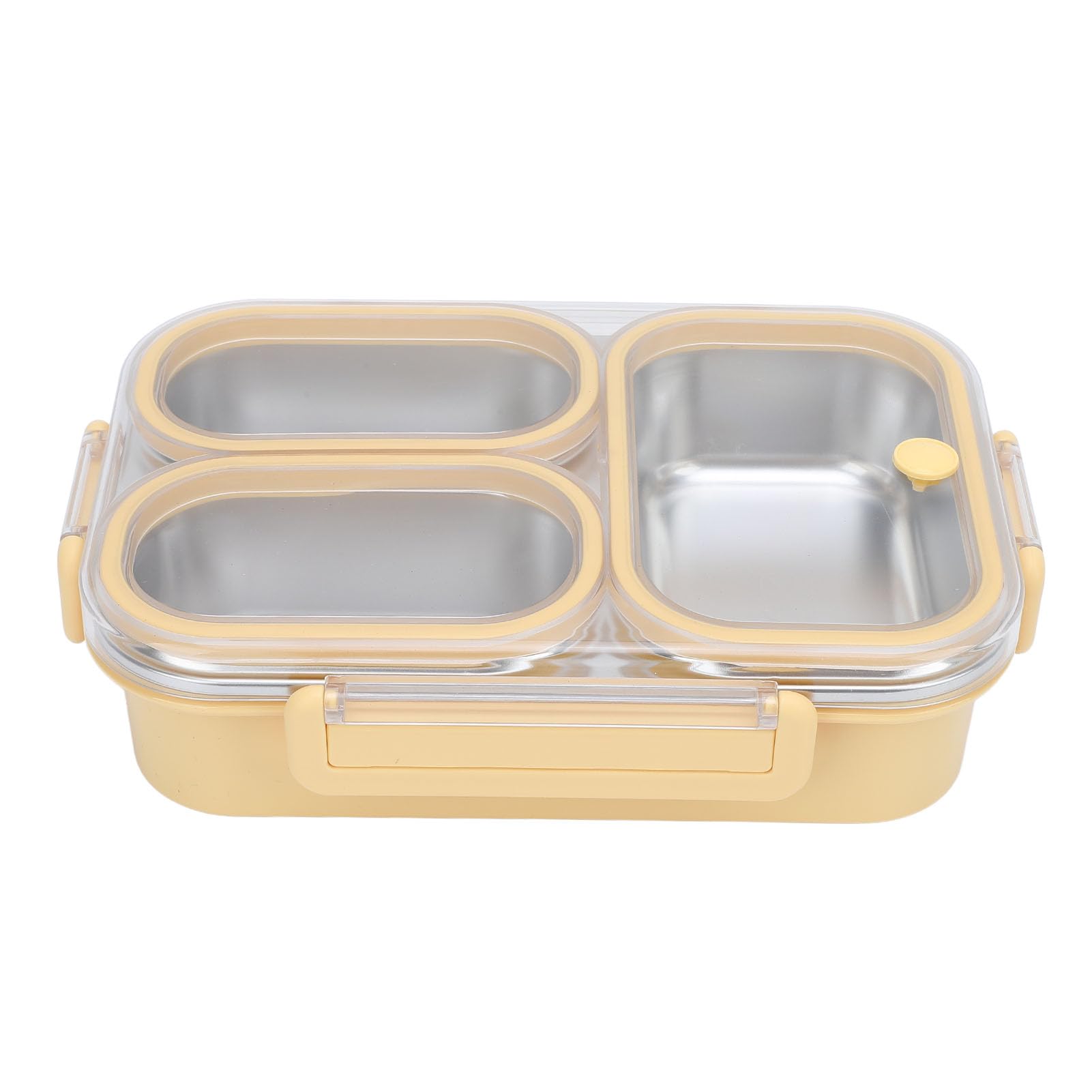 Ejoyous Lunch Box in Acciaio Inox, Lunch Box per Bambini con Scomparti, a Prova di Perdite, Box Riscaldato per Picnic, Scuola, Lavoro, 1200 Ml (YELLOW)