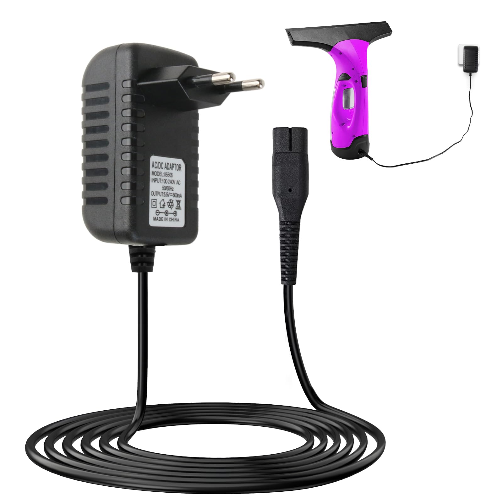 Chargeur Karcher Lave Vitre Swiftctrl 5,5 V Chargeur Compatible Avec Les Nettoyeur Lave Vitres Lave Vitre Karcher