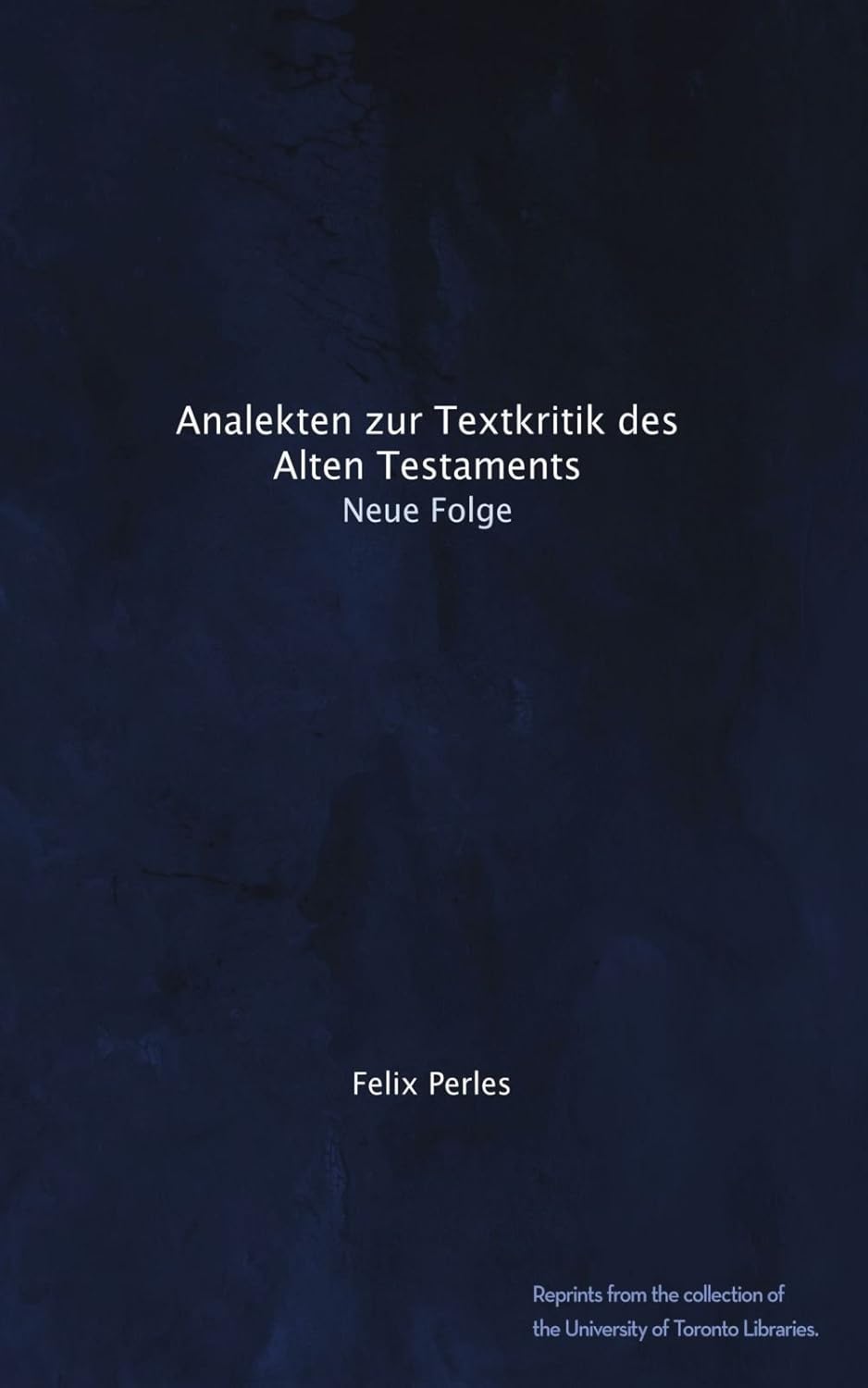 Amazon.co.jp Analekten zur Textkritik des Alten Testaments Neue Folge