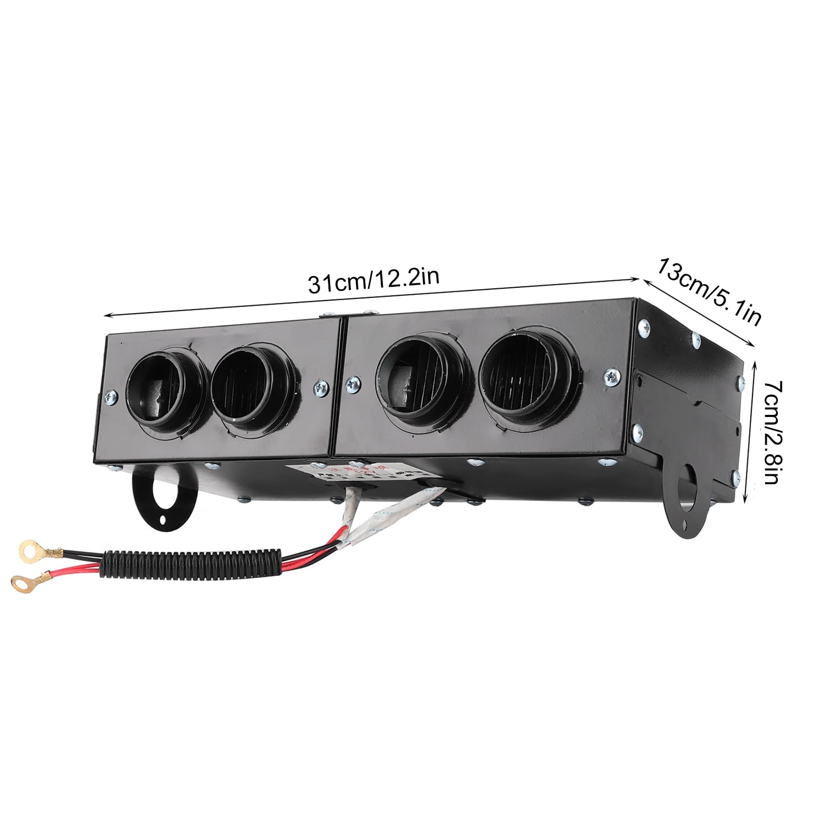 Auto Heizgebläse, 12 V 800 W Fahrzeugheizung und Scheibenenteiser mit 4 Luftauslässen, Heizlüfter zur Entfeuchtung und Enteisung der Windschutzscheibe in PKW und LKW
