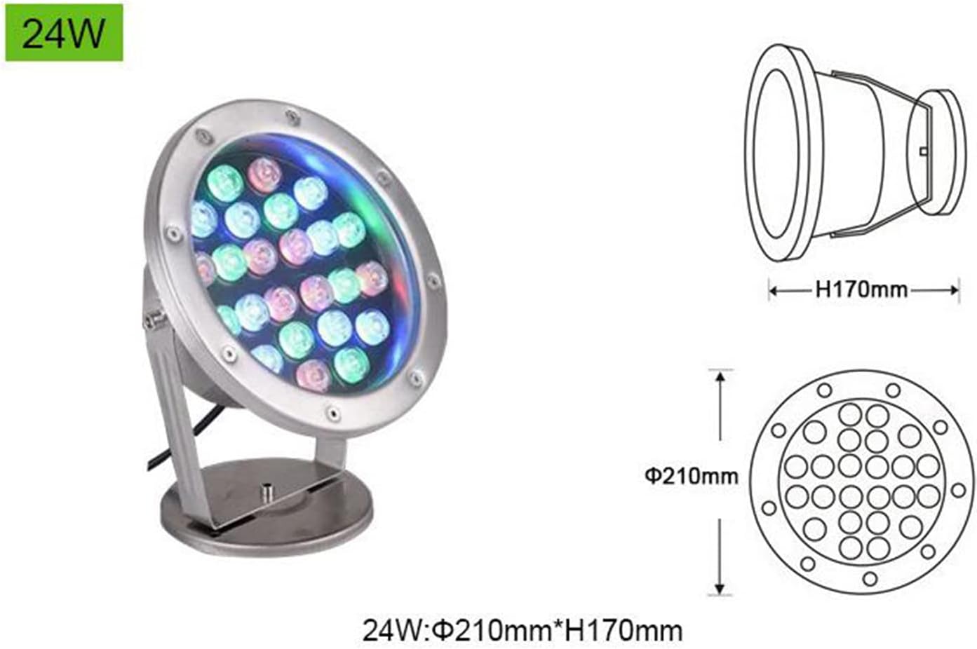 Braiton 4PCS LED Underwater Fountain Light IP68 Waterproof Submersible Spot Light Pond Lights for Aquarium Fish Tank Garden Fountain Pool,Red,24W