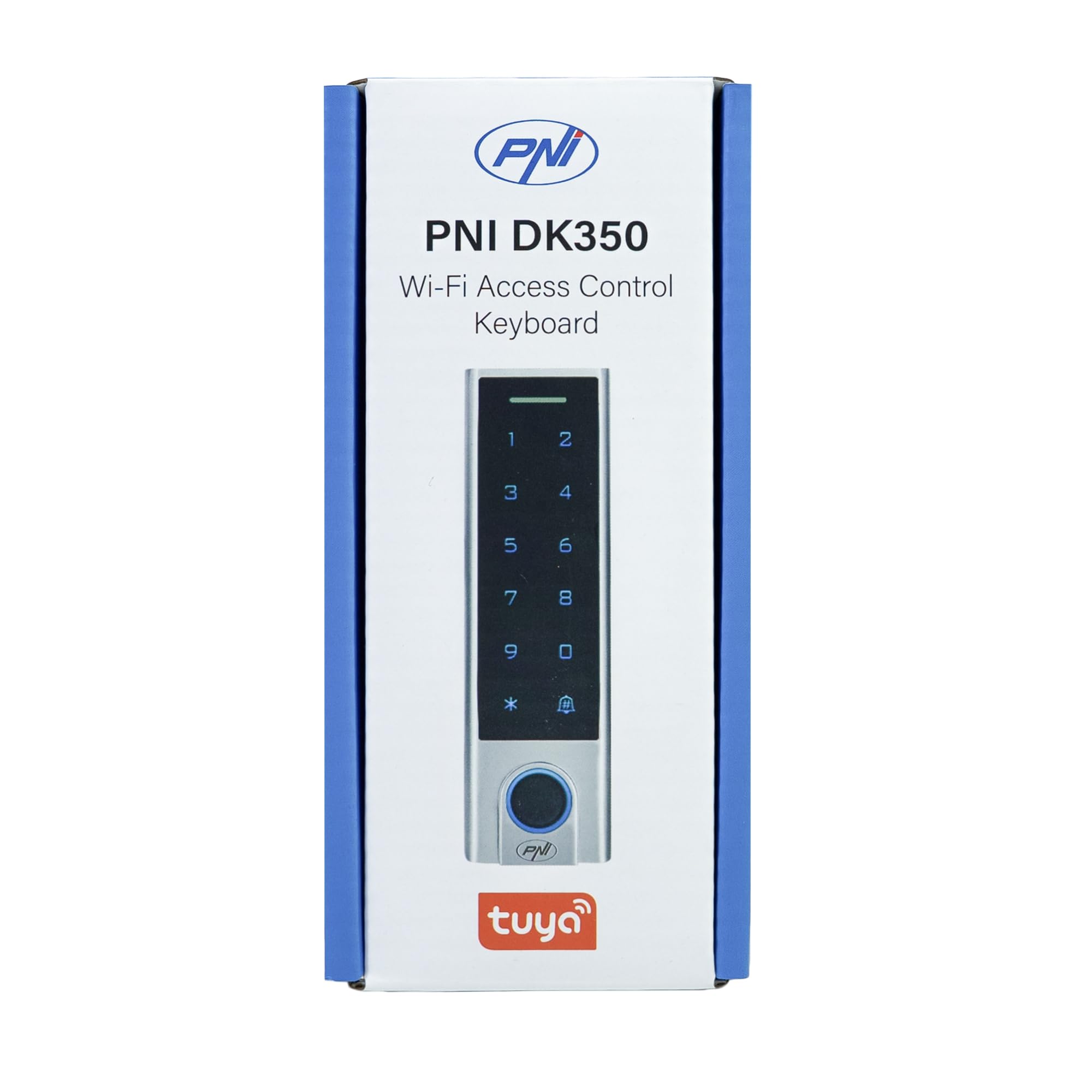 PNI Tastiera del controllo di accesso DK350 con Wi-Fi, carta di accesso, impronta digitale, PIN, tocco, IP66, applicazione di Tuya