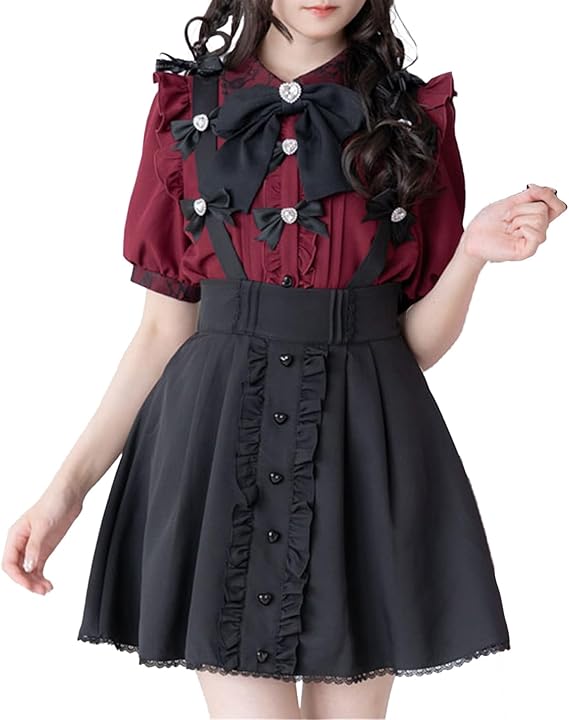 ディアマイラブ 夢展望 フリルティアードスカート ぴんく黒 取り外し可能リボン付 Amazon.co.jp: [ディアマイラブ] 地雷系 服 スカート チェーン