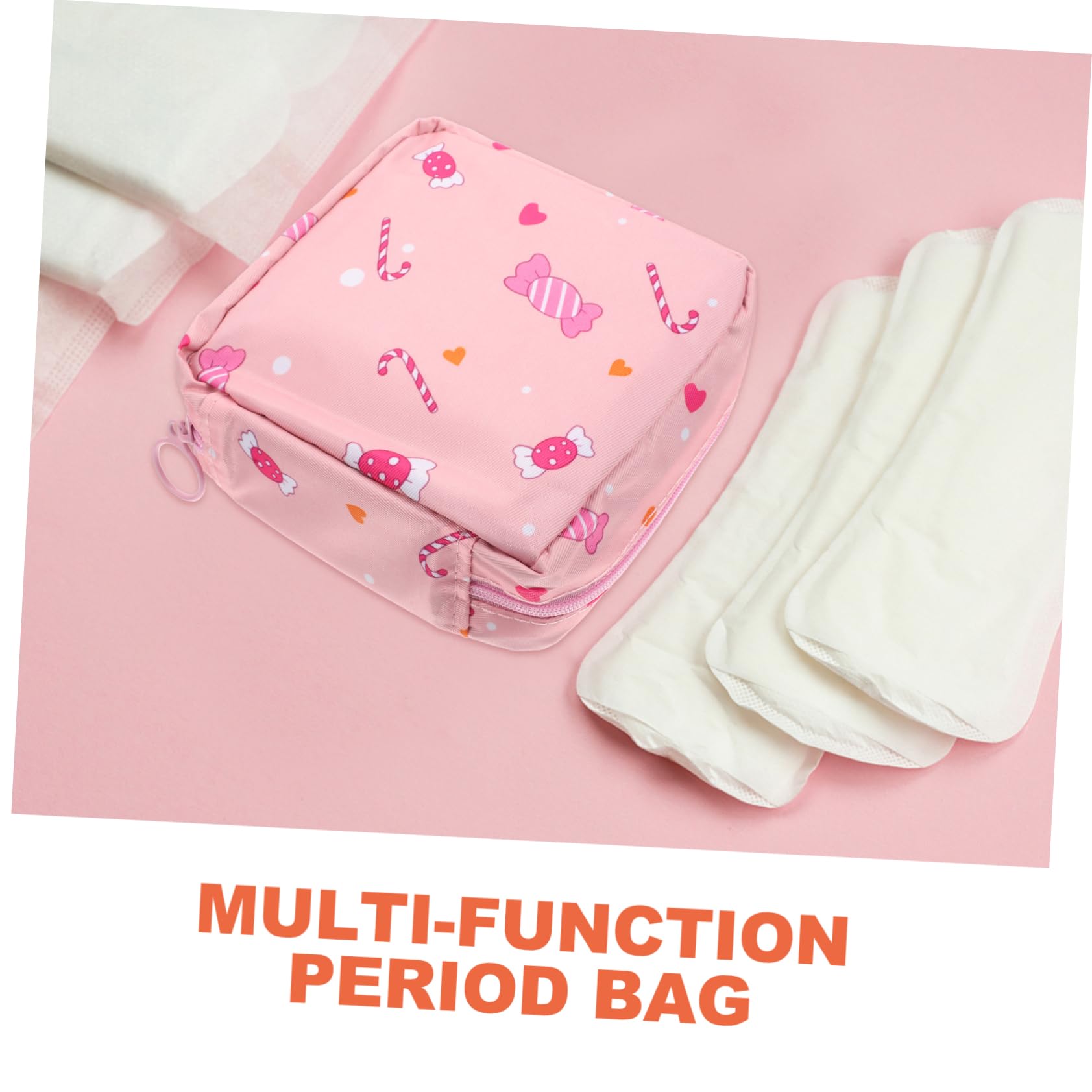 HAPINARY Period Pouch Sanitary Napkin Storage Bag Zipper Multi-Function for Teen Girls