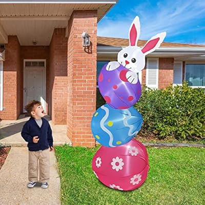 Aufblasbarer Oster-Deko-Korb 152 cm mit LED – Charmante Osterdeko für Innen & Außen, strapazierfähig und schnell aufblasbar! – Bild 3
