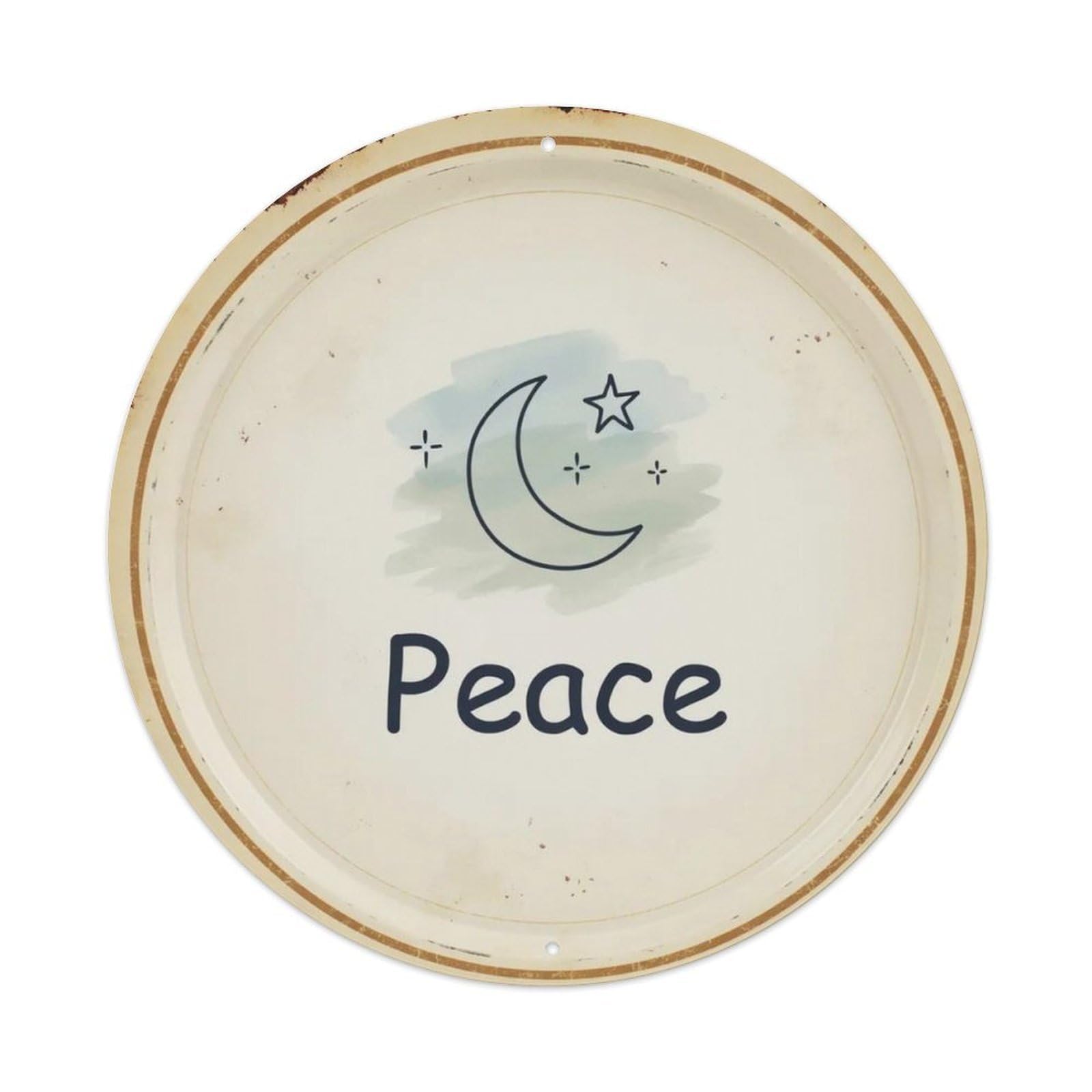 Peace Nordic Minimalist Metal Tin Sign Plaque