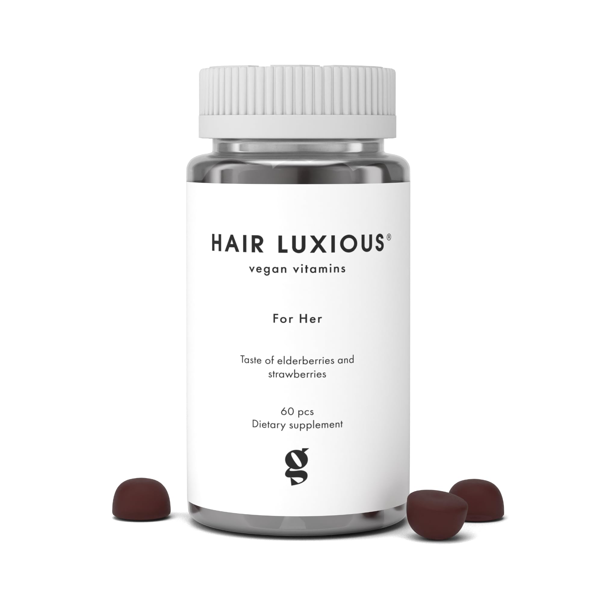 Hair Luxious® Biotin Gummies für Haarwachstum, hochdosiert mit 2500 µg Biotin, 100% vegane Gummies für Frauen mit Zink, Selen, Vitamin A, B, E, C & Mehr, Beeren-Geschmack - 60 Stück