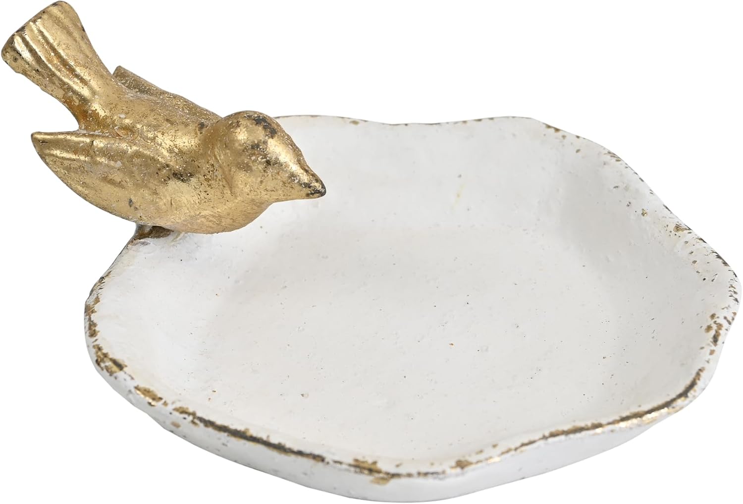 Small Jewelry Dish Tray,Vintage Bird Ring Holder,Decorative Trinkets Dish for Rings Earrings Necklaces Bracelet Watch Keys,Birthday Mother's Day Christmas Gift for Women(White)