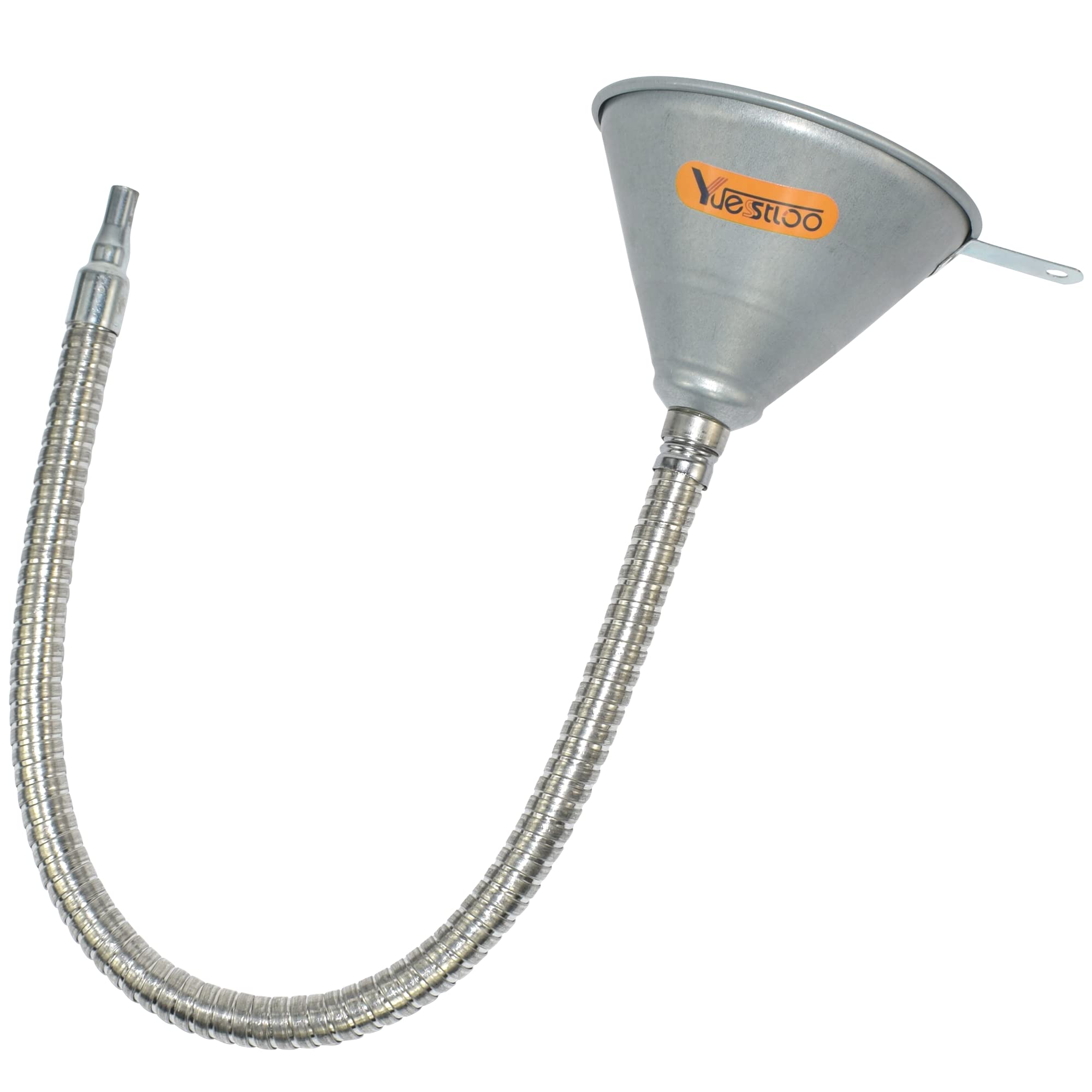 Yuesstloo 24.8" Steel Bendable Spout Funnel with Filter for All Automotive Oils, Diesel Fuel and Other Liquids, with Gloves