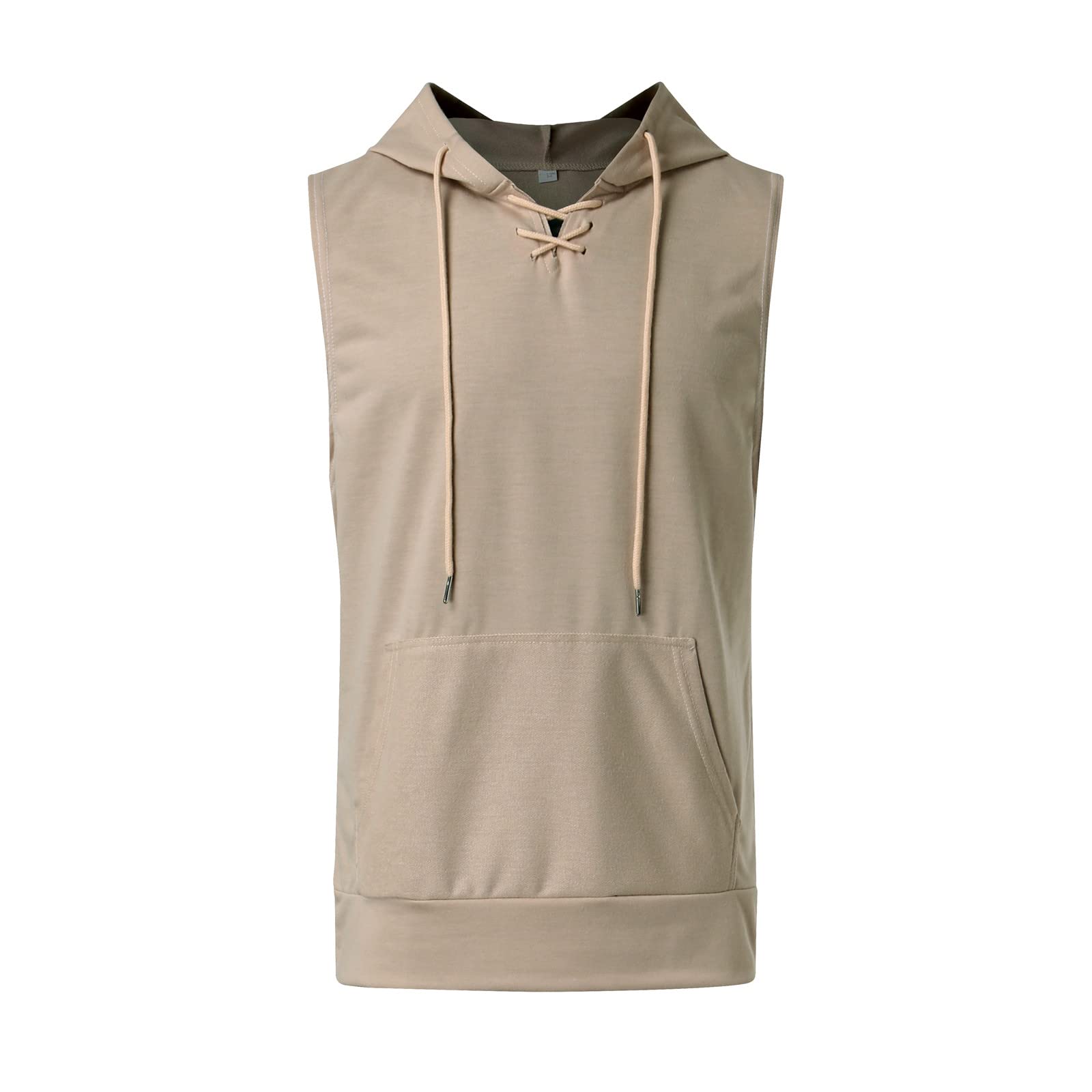 CocilaMens Dress Shirts Casual T Shirt Solid Color Hooded Hoodie Lace Up