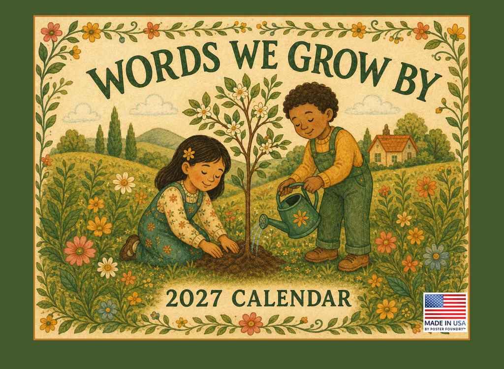Words We Grow By Calendar 2027 Monthly Wall Calender 12 Month โ image 1