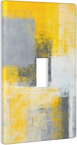 Miniatura 6 de Cubierta de placa de interruptor de luz de palanca simple azul gris arte abstracto decoración de pared cubiertas de salida para habitaciones tienda