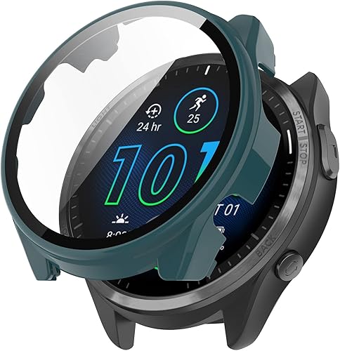 Miniatura 7 de FitTurn Compatible con Garmin Forerunner 965 - Funda protectora de pantalla de repuesto para PC, delgada, 3D, cobertura completa, protector de