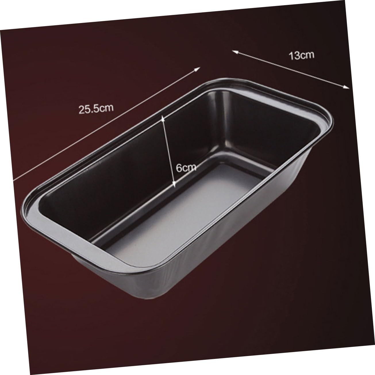 Ciieeo 1 PC Non Stick Carbon Steel Rectangular Cake Mold Thickened Baking Tray for Cakes Cheesecakes and More Bakeware for Home Kitchen Use Black