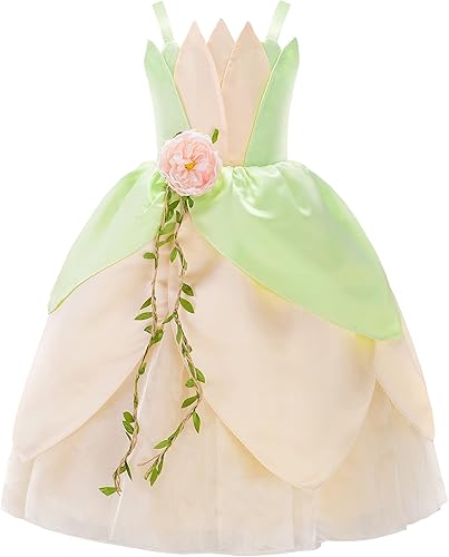 Miniatura 2 de JerrisApparel Disfraz de princesa para niñas, vestido de fiesta de Halloween, juego de rol, vestido de baile