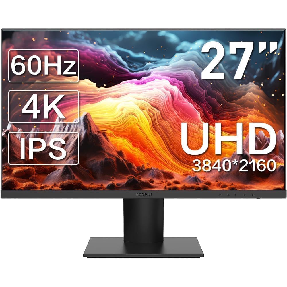 Amazon.com: KOORUI 27 inch 4K UHD(3840x2160) IPS Ultra-Thin