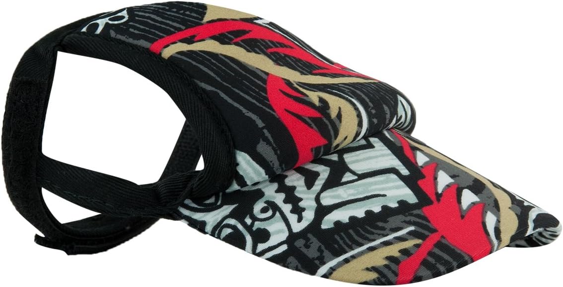 PlayaPup Sun Protective Dog Visor, Tiki Flame, Medium
