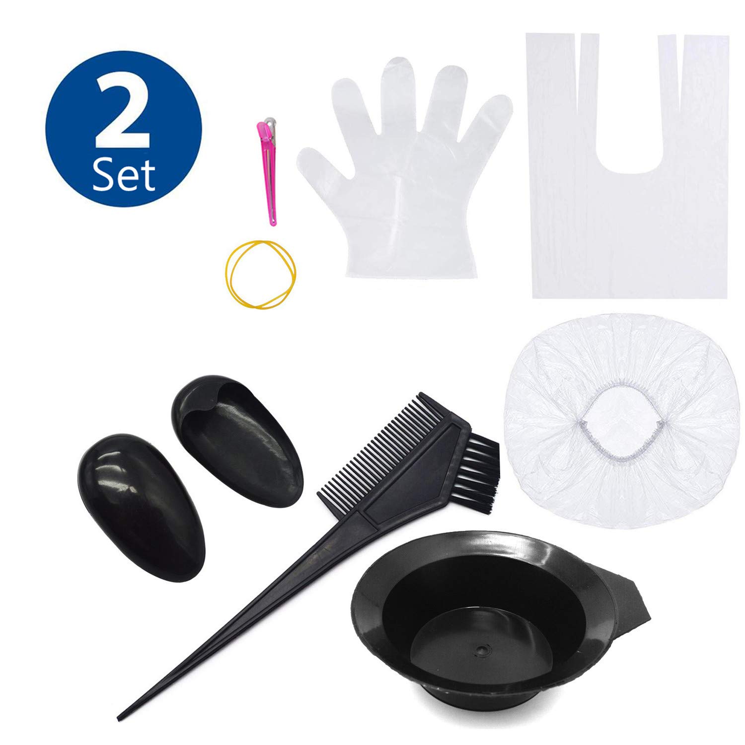 Buy TraderPlus 2 Set Hair Dye Color Brush and Kit with Disposable