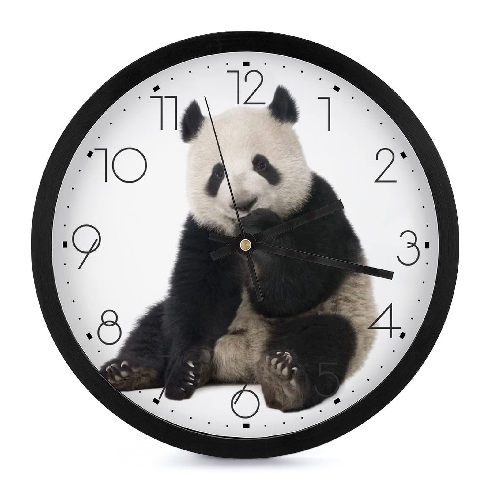 Horloge murale panda cadeau idéal pour chambre et salon rond