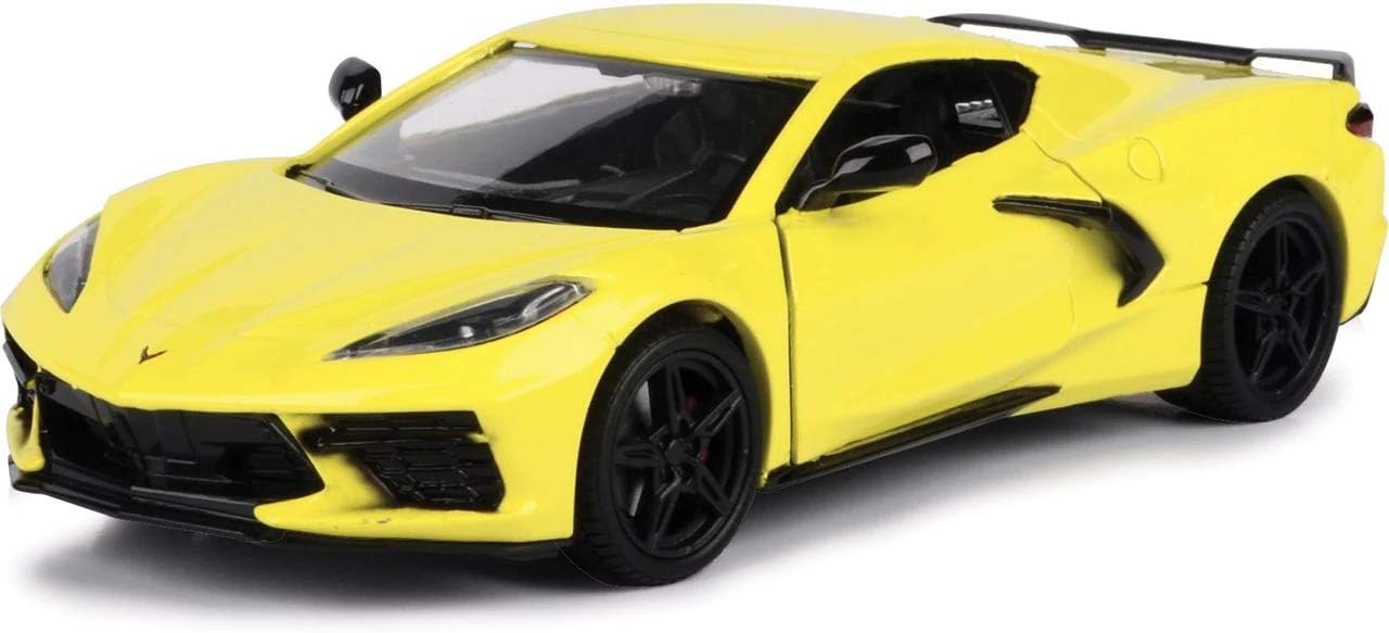 Motor Max 2020 Chevy Corvette C8 Stingray, Yellow 79360YL - 1/24 Scale Diecast Model Toy Car