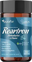 Reatron | Glucosamina, Colágeno Tipo 2, Magnésio, MSM, Cálcio | Suplemento Completo para Articulações, Músculos e Ossos e Melhoria da Mobilidade | 60 Cápsulas