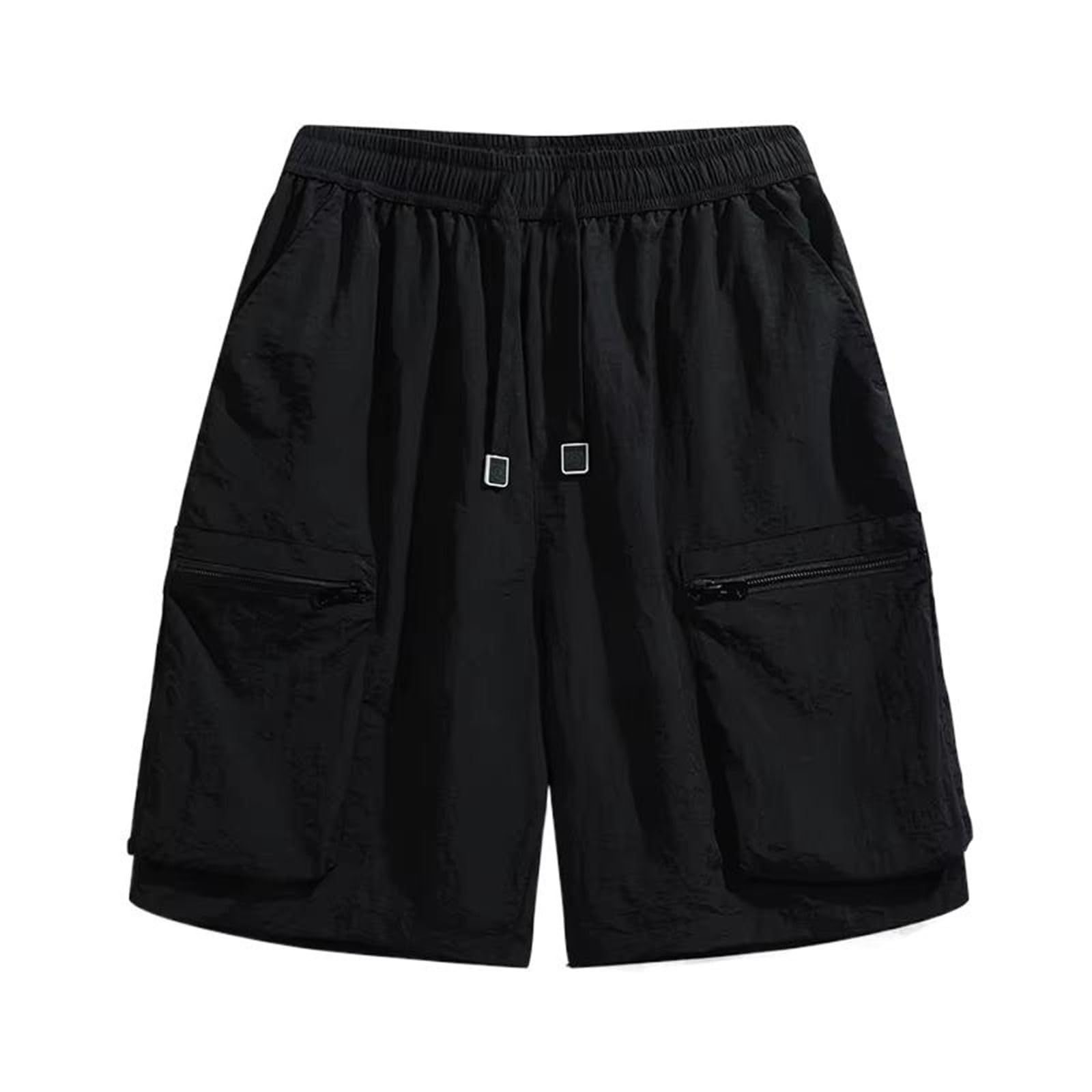 Herren Große Größe Shorts Sommer, schnell trocknende Eisseide-Schweißshorts