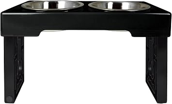 OurPets Feeder Barking Bistro Pet Bowl,Silver