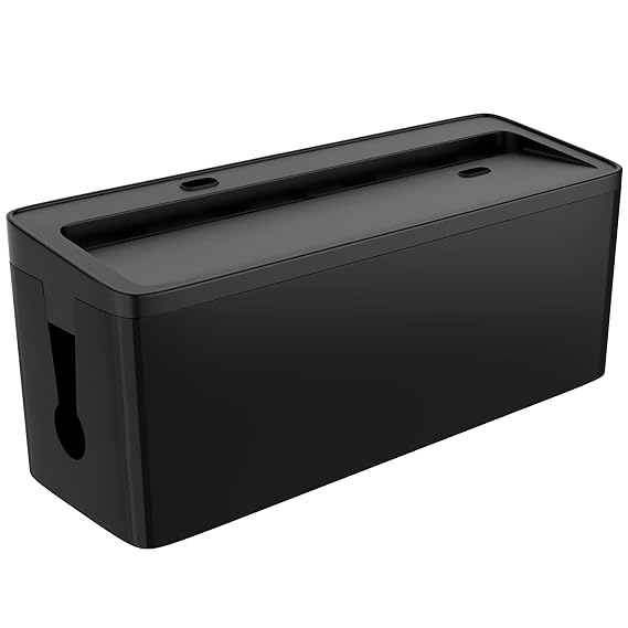 Cable Management Box With Mobile Stand Cord Organizer Hides Extention