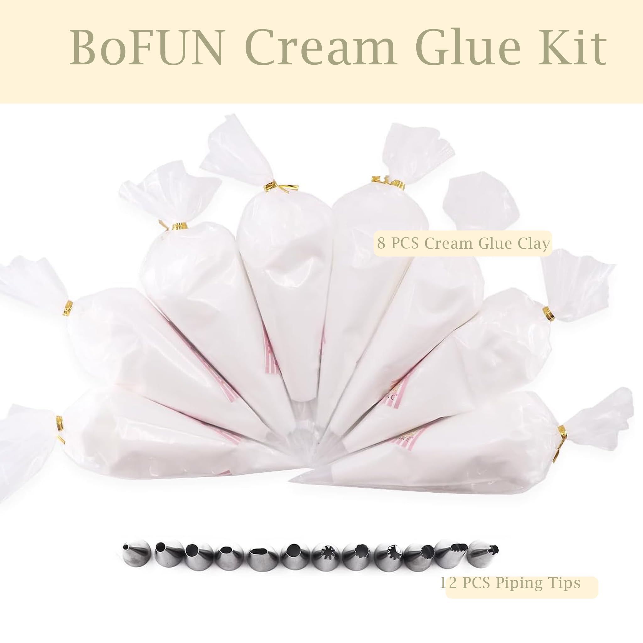 BoFUN Arcilla decodificador de pegamento en crema batida para manualidades